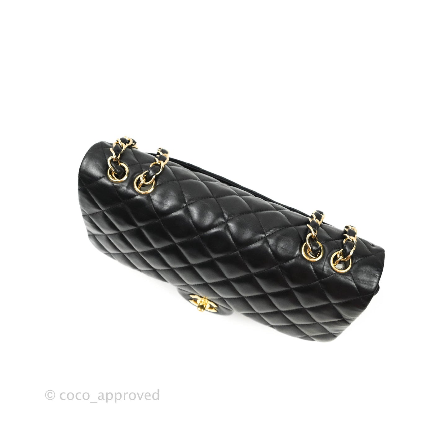 Chanel Jumbo Single Flap Black Lambskin 24K Gold Hardware⁣⁣