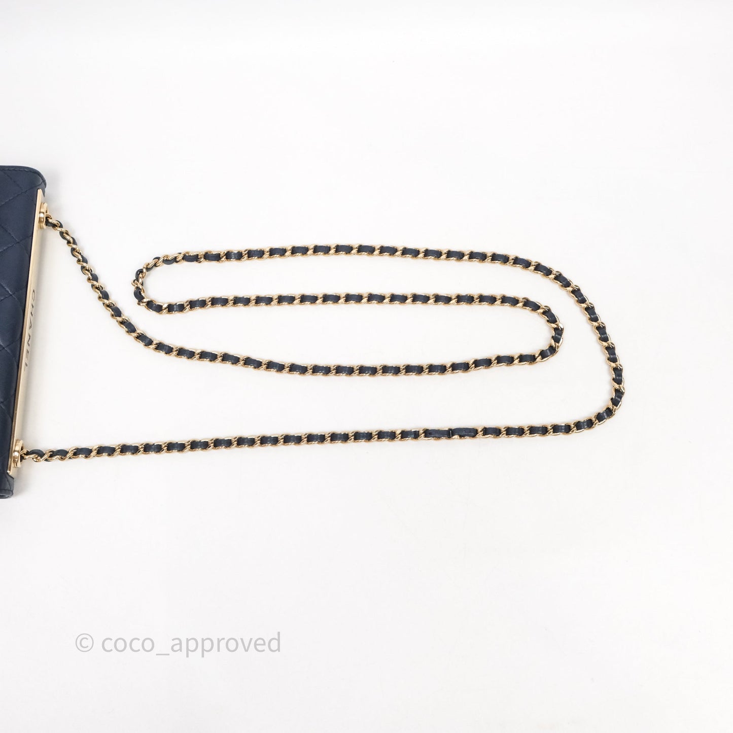 Chanel Trendy CC WOC Wallet On Chain Navy Lambskin Gold Hardware