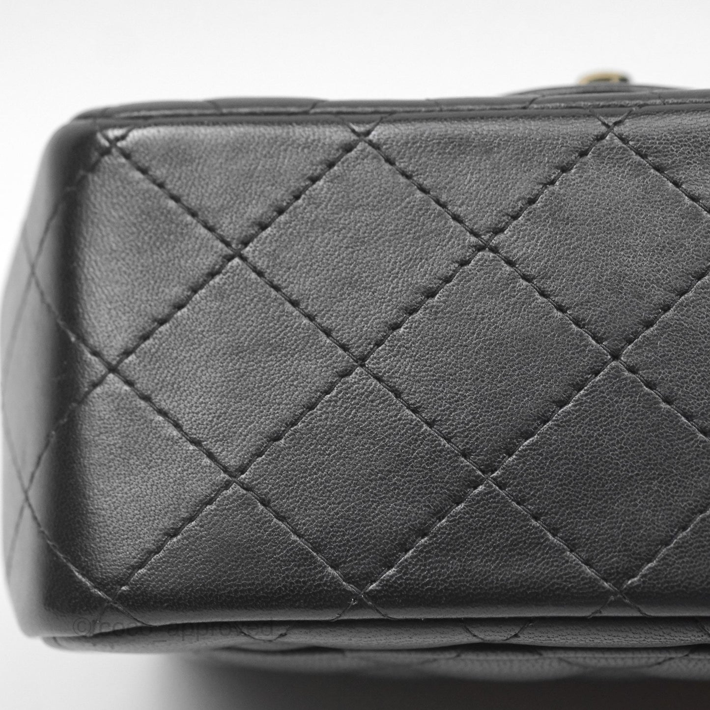 Chanel Mini Square Black Lambskin Gold Hardware