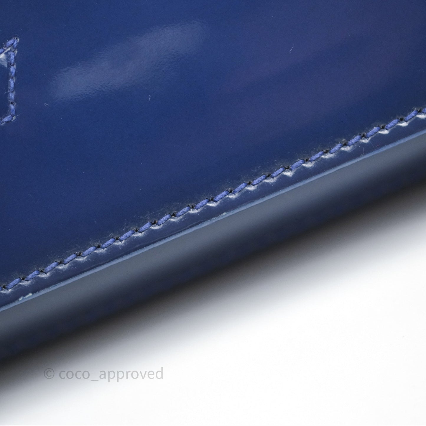 Saint Laurent Large Belle De Jour Clutch Blue Patent