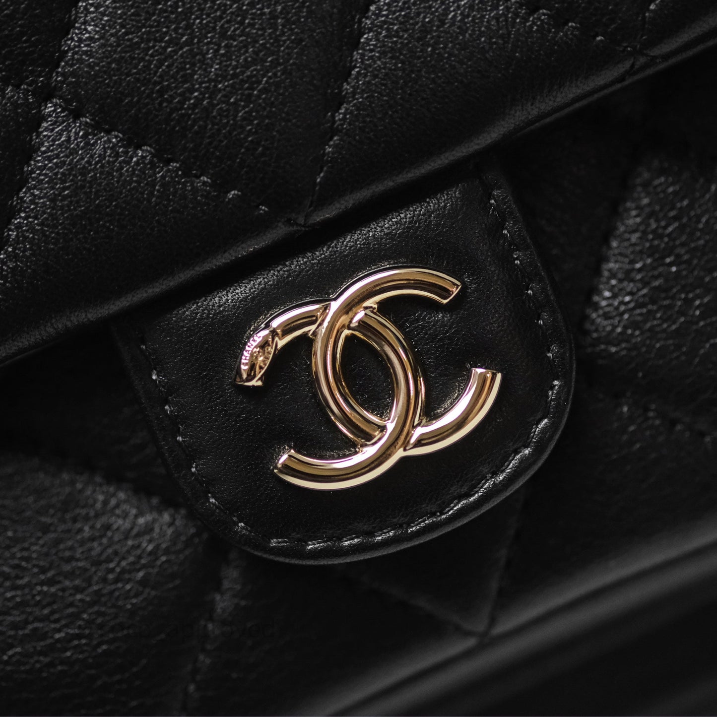 Chanel Quilted Large Duma Drawstring Backpack Black Lambskin Gold Hardware