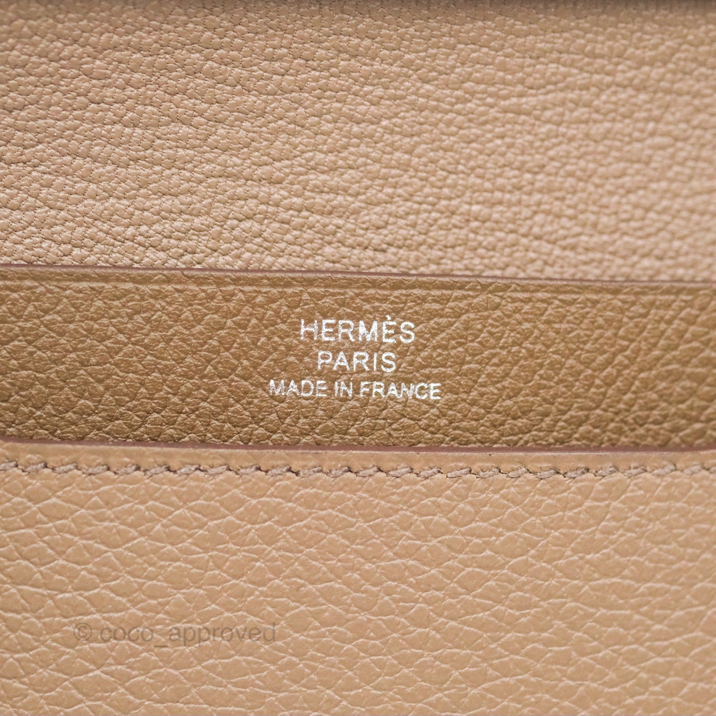 Hermès R.M.S Card Holder Etoupe Palladium Hardware