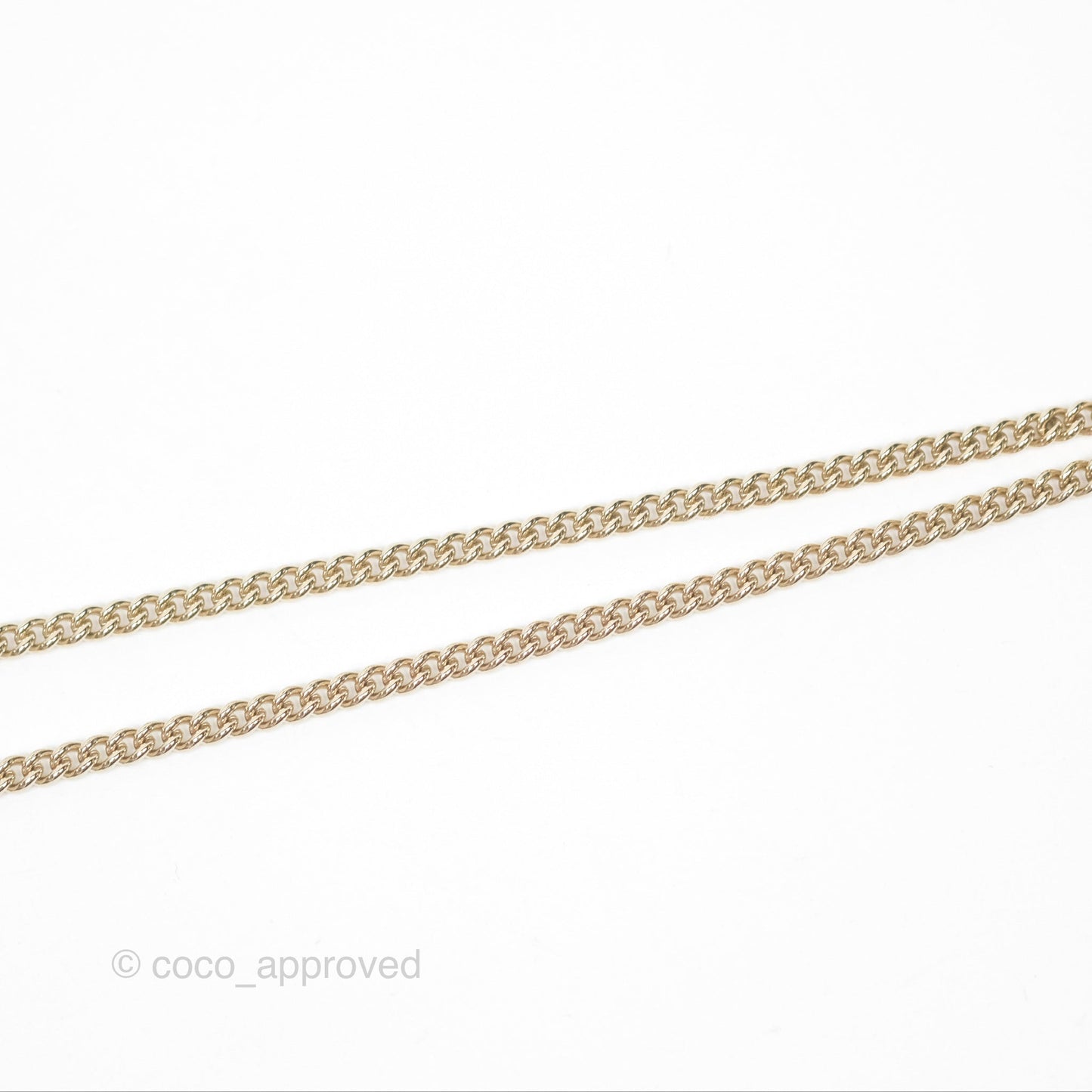 Chanel Square CC Necklace Gold Tone 23B