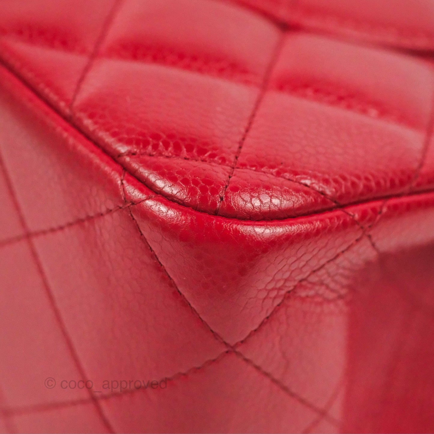 Chanel Jumbo Double Flap Red Caviar Silver Hardware⁣⁣