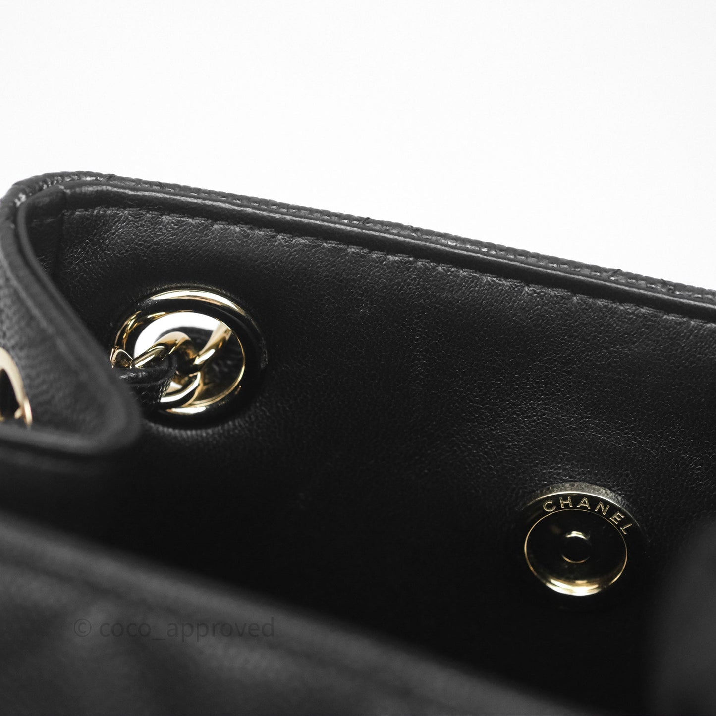 Chanel Mini Bucket Tote Black Caviar Gold Hardware 22S