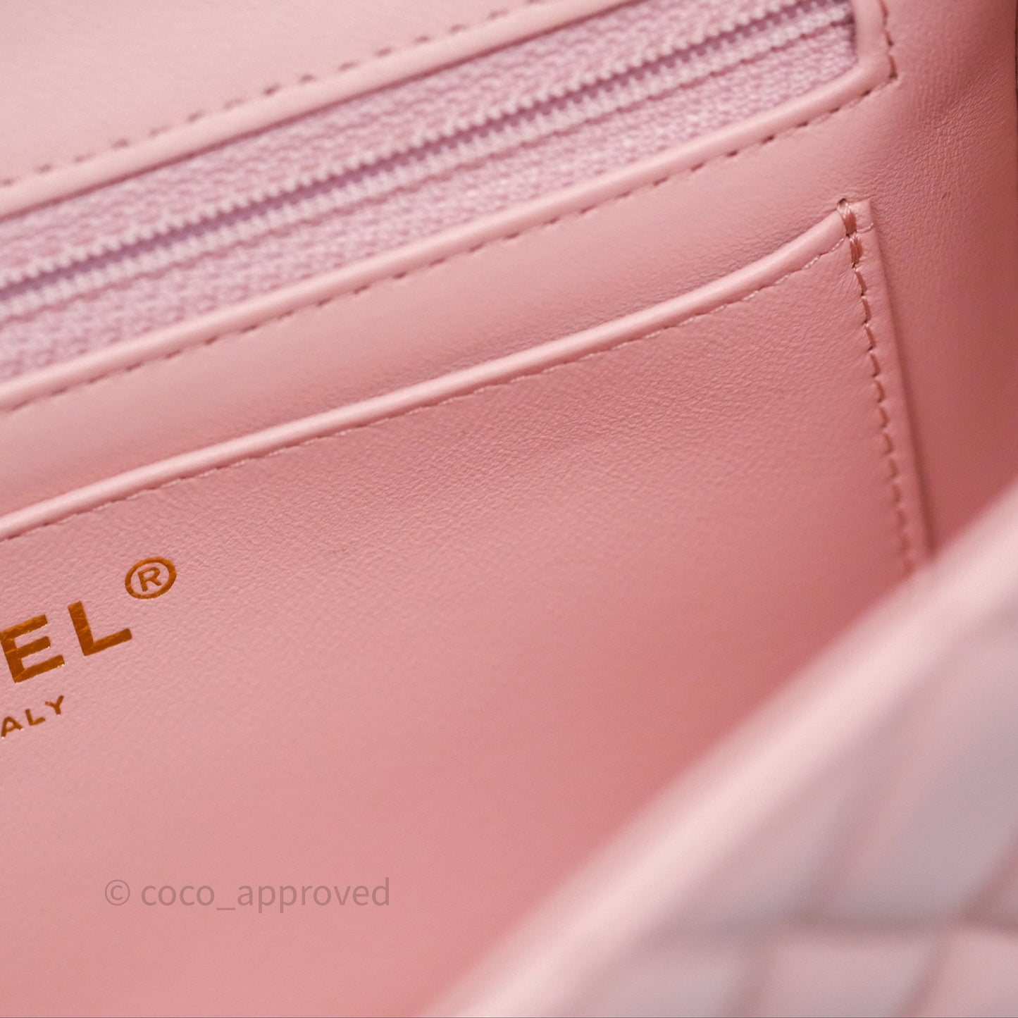 Chanel Quilted Mini Rectangular Flap Pink Lambskin Gold Hardware