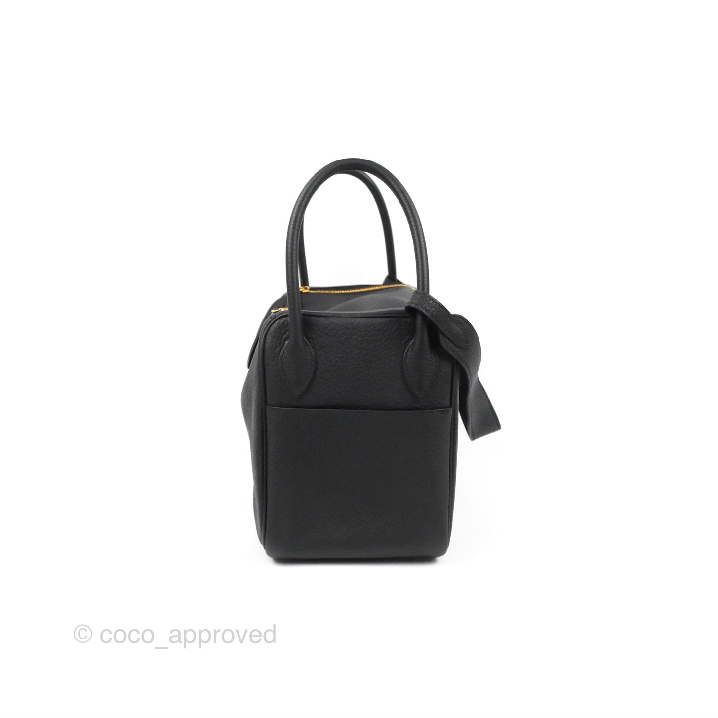 Hermès Lindy 26 Black Clemence Gold Hardware