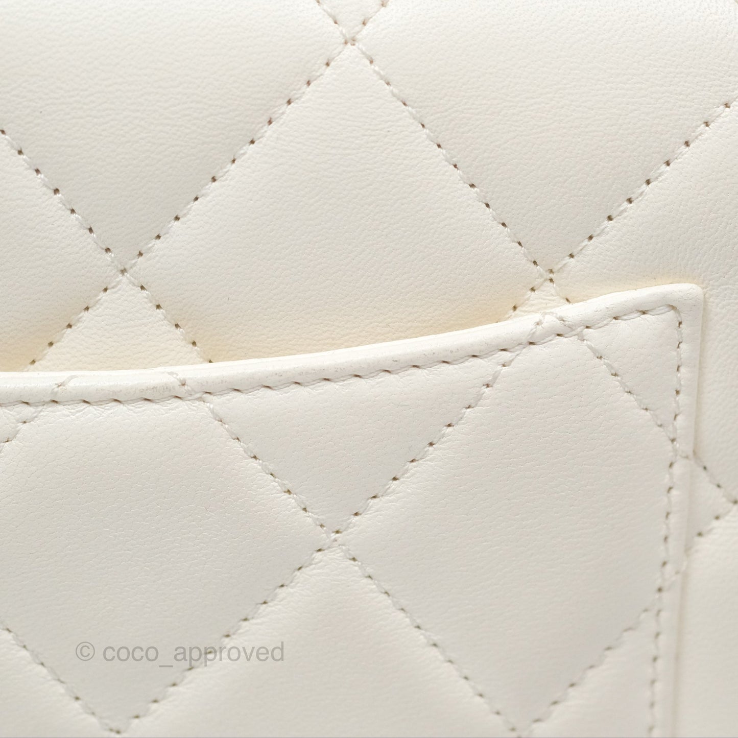 Chanel Trendy CC Small White Lambskin Black Hardware
