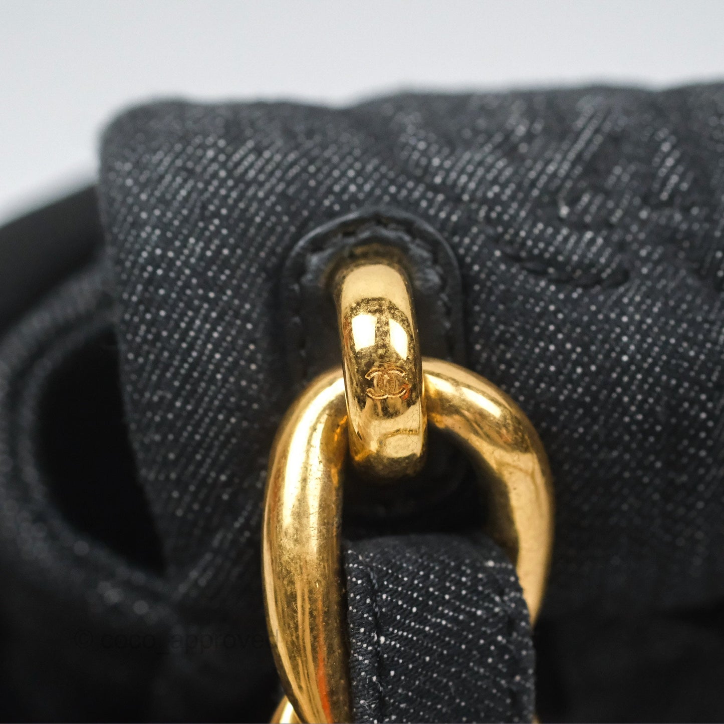 Chanel Medium Funky Town Flap Denim Aged Gold Hardware 22S