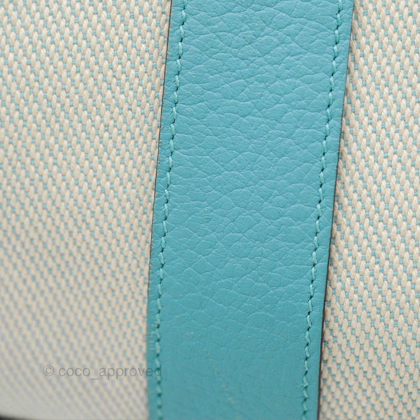 Hermès Garden Party 36 Country Ecru Bleu Atoll Canvas