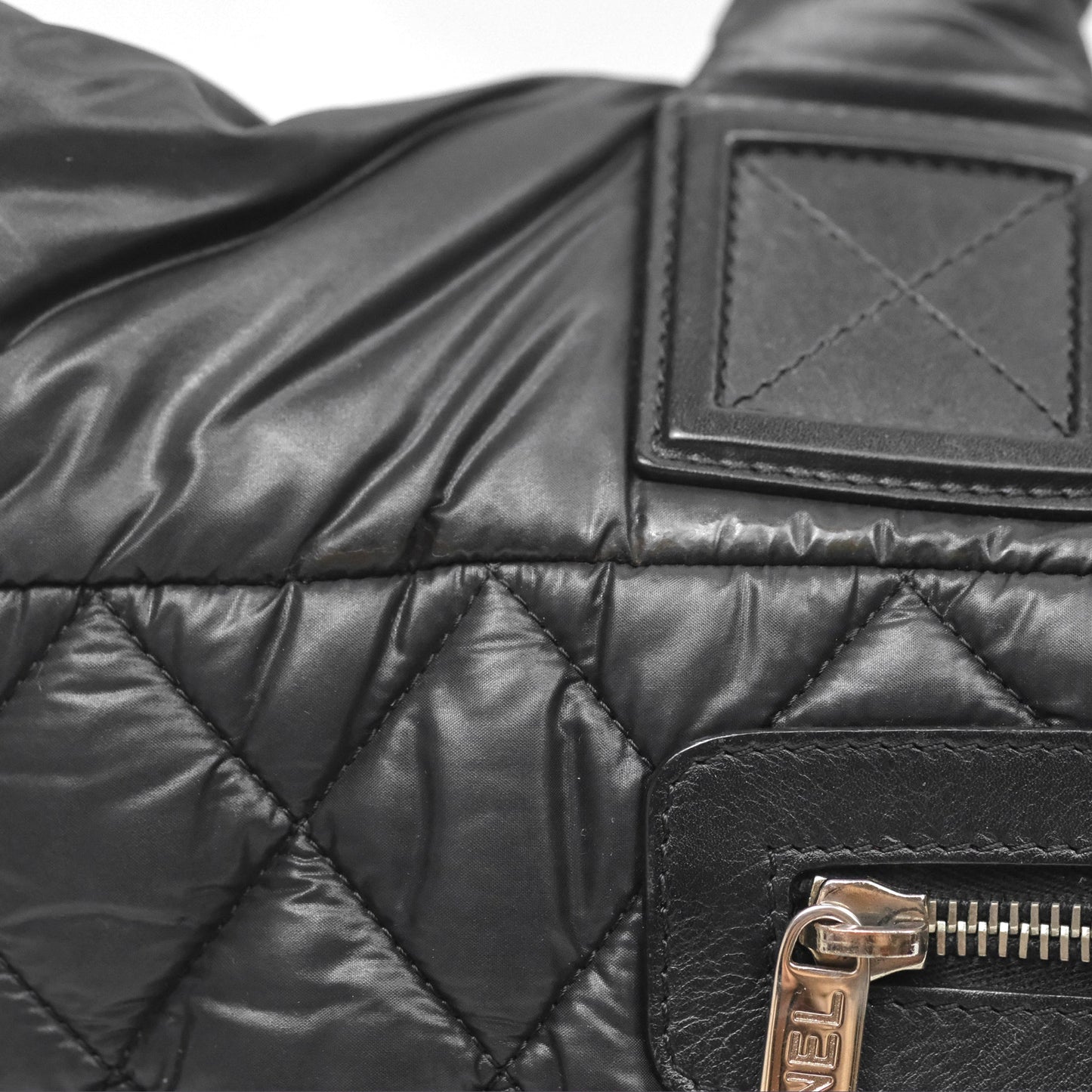 Chanel Coco Cocoon Tote Bag PM Black Nylon