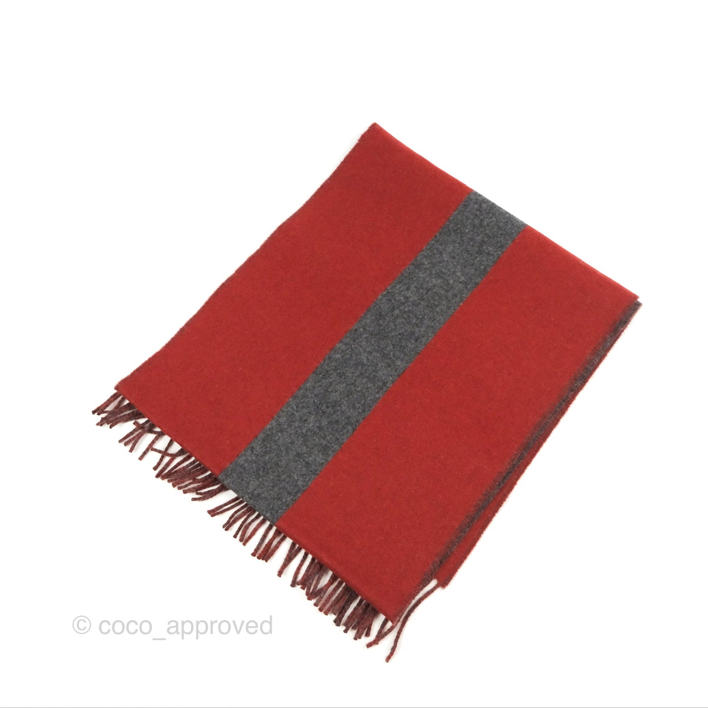 Hermès Casaque Grand Mors Muffler Grenat / Anthracite