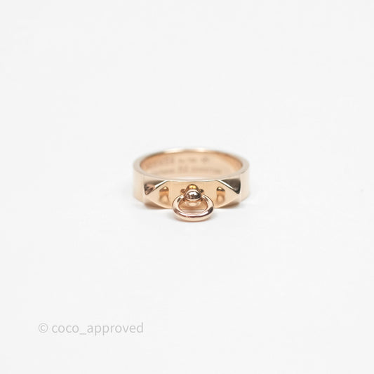 Hermes Collier de Chien Ring PM Rose Gold Size 52