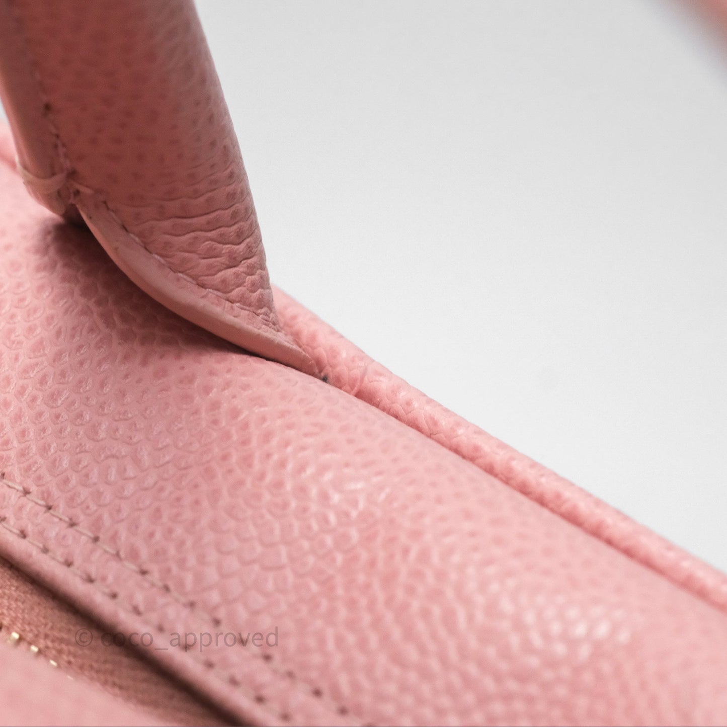 Chanel Vintage Mini CC Boston Bag Sakura Pink Caviar Gold Hardware