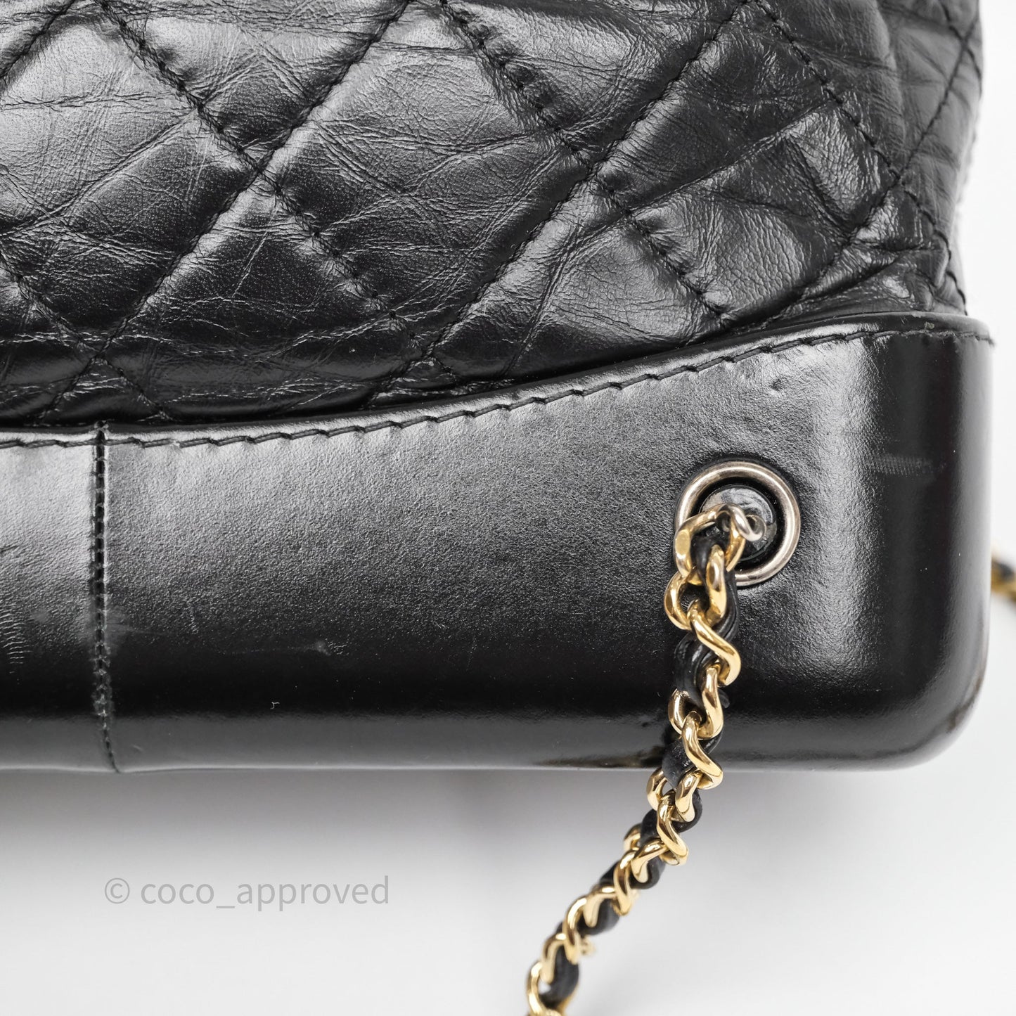 Chanel Small Gabrielle Backpack Black Aged Calfskin