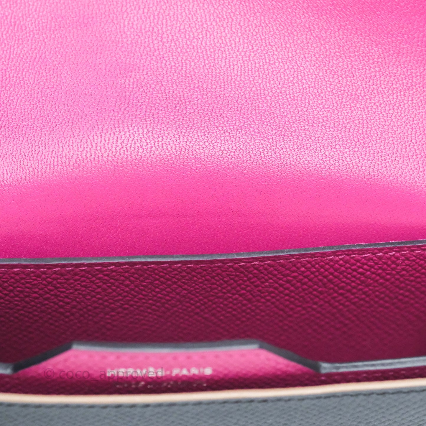 Hermès Passant Compact Wallet Epsom Purple