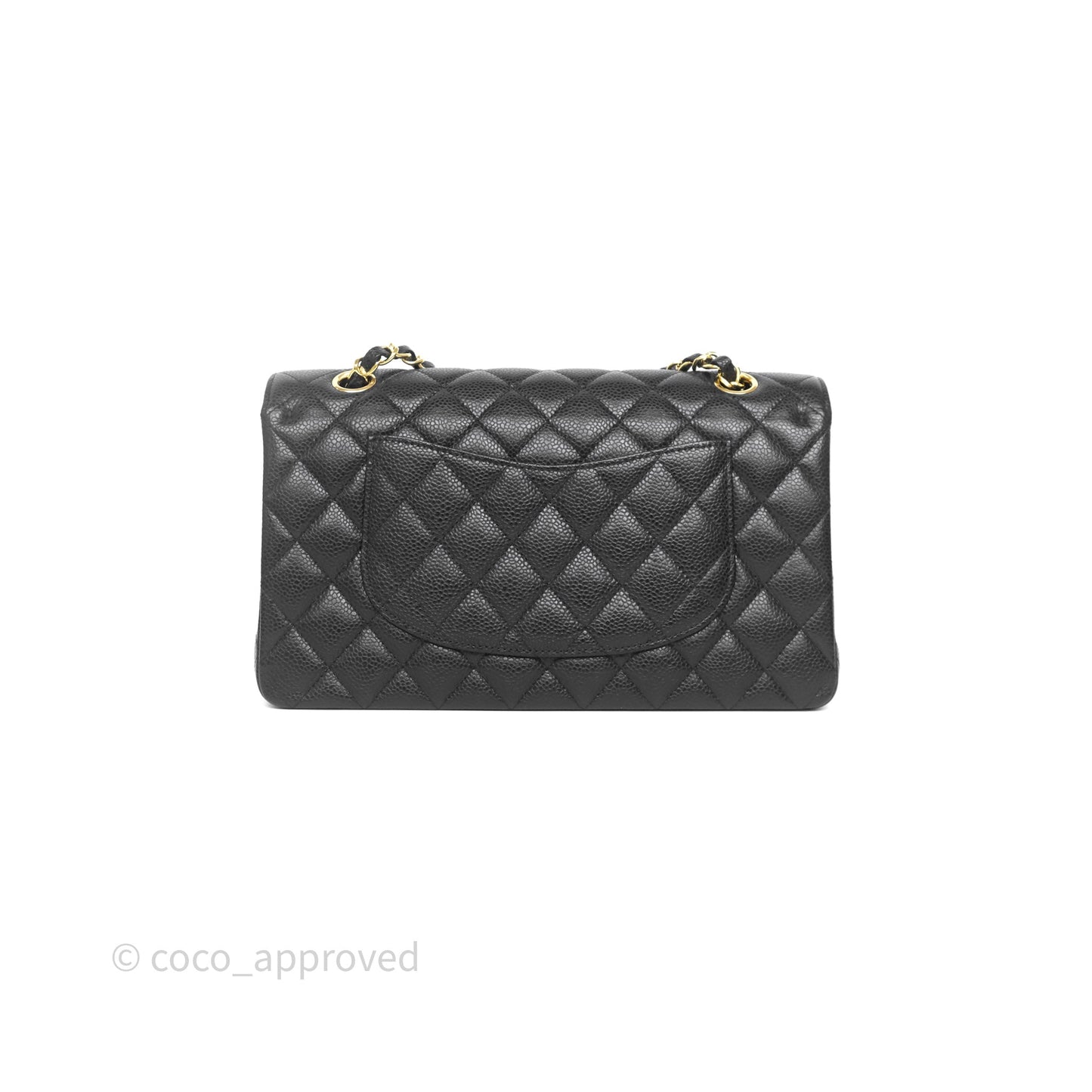 Chanel Classic M/L Medium Double Flap Black Caviar Gold Hardware