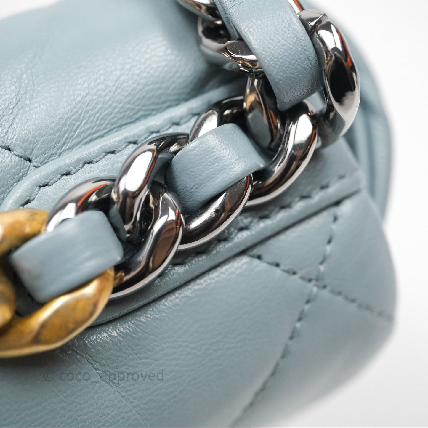 Chanel 19 Small Blue Mixed Hardware