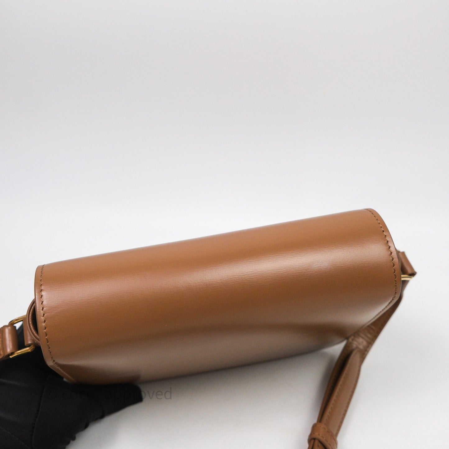 Celine Teen Triomphe Bag Shiny Calfskin Brown