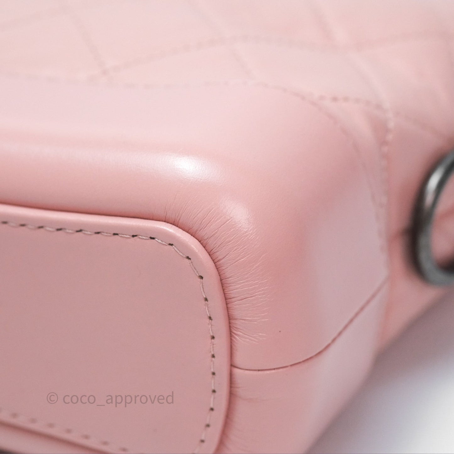 Chanel Small Gabrielle Hobo Quilted Pink Aged Calfskin