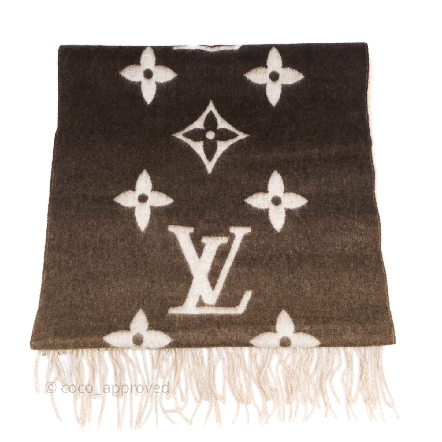 Louis Vuitton Reykjavik Gradient Scarf Cashmere Beige