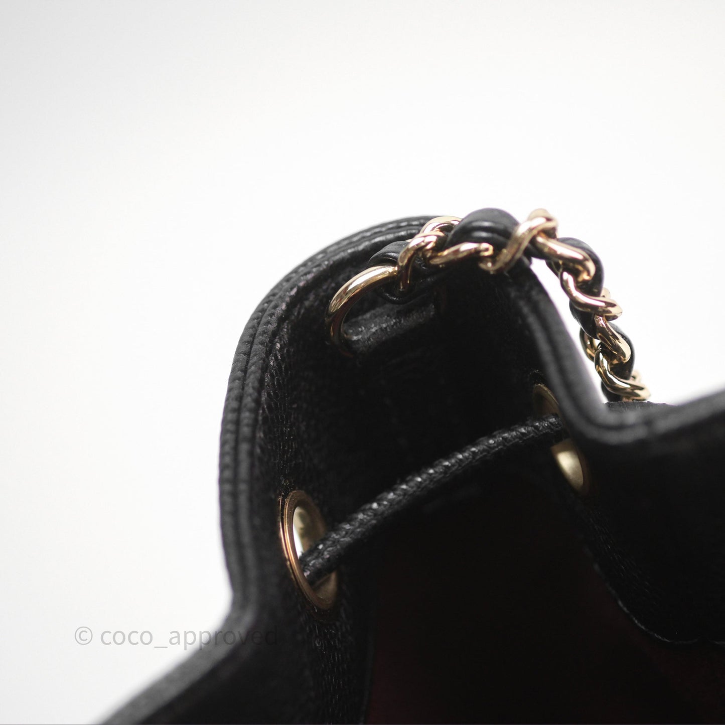Chanel Business Affinity Drawstring Bucket Bag Black Caviar Gold Hardware