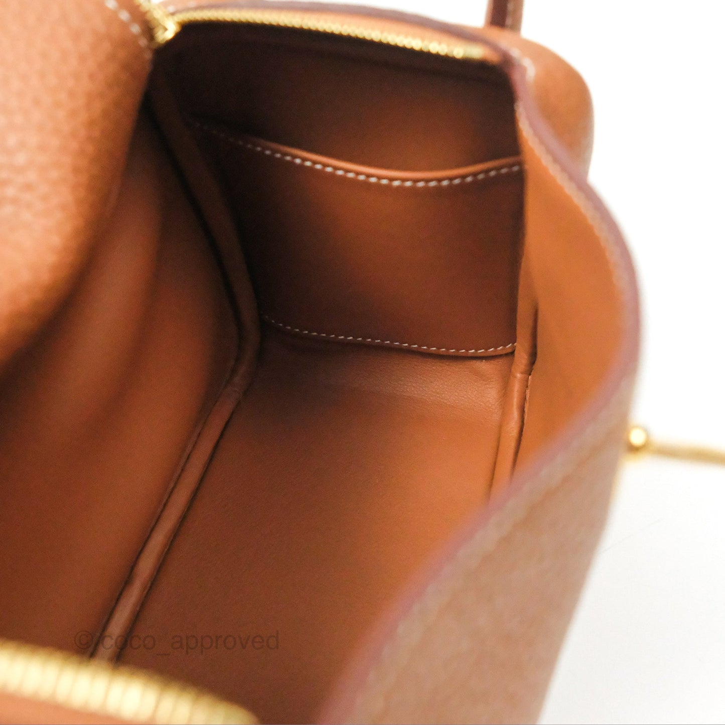 Hermès Mini Lindy 20 Gold Clemence Gold Hardware