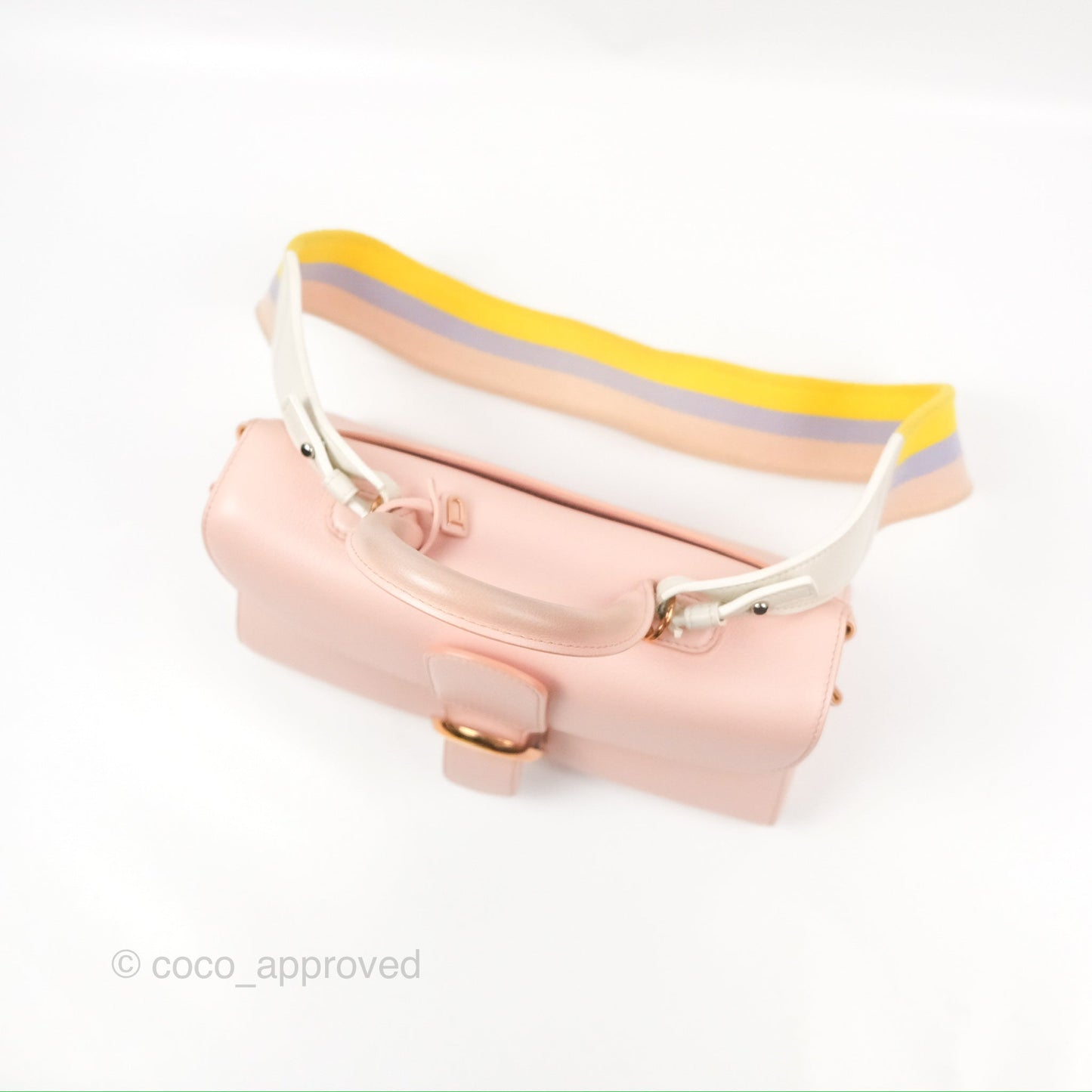 Delvaux Brillant East West Top Handle Bag Nude Pink Rose Gold Hardware