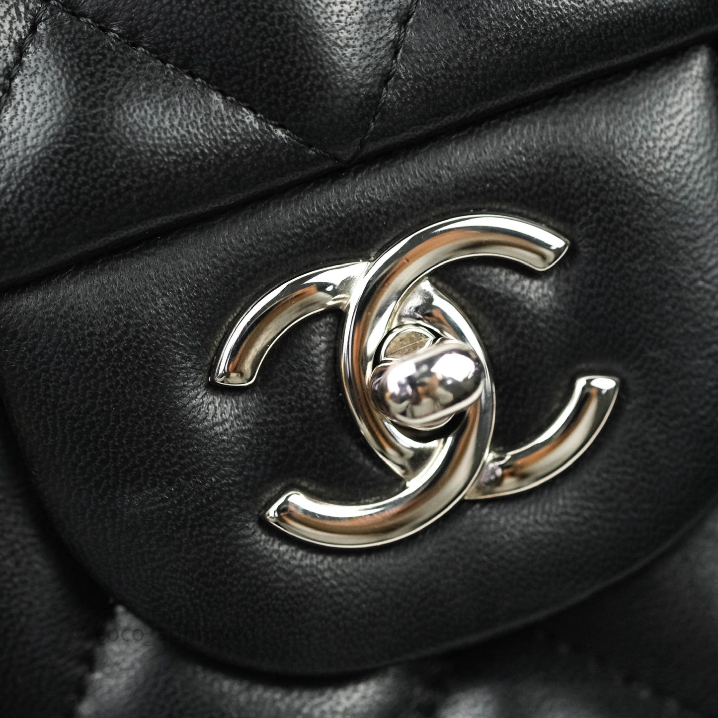 Chanel Jumbo Double Flap Black Lambskin Silver Hardware⁣⁣