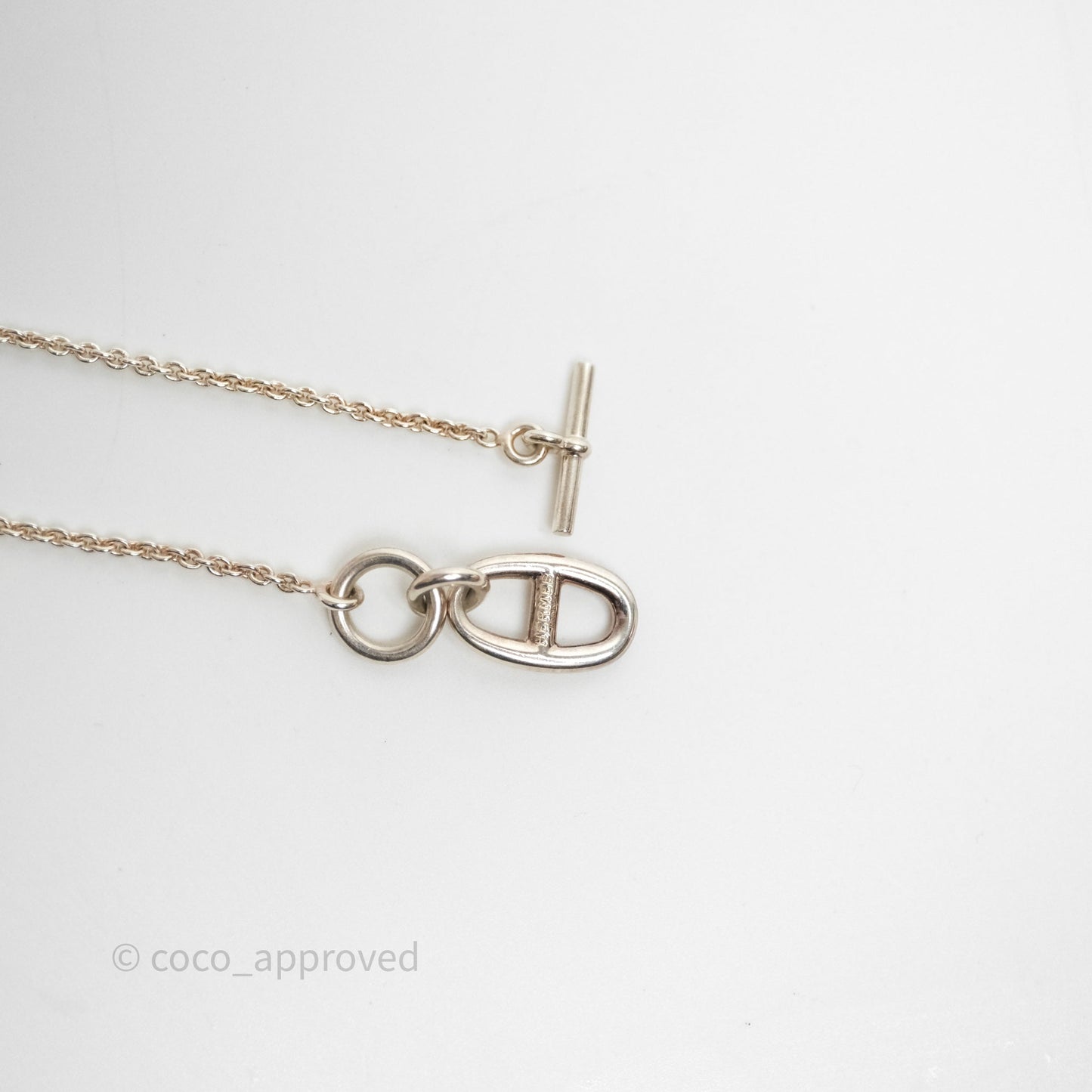Hermes Chaine d'ancre Pendant Necklace Silver 925