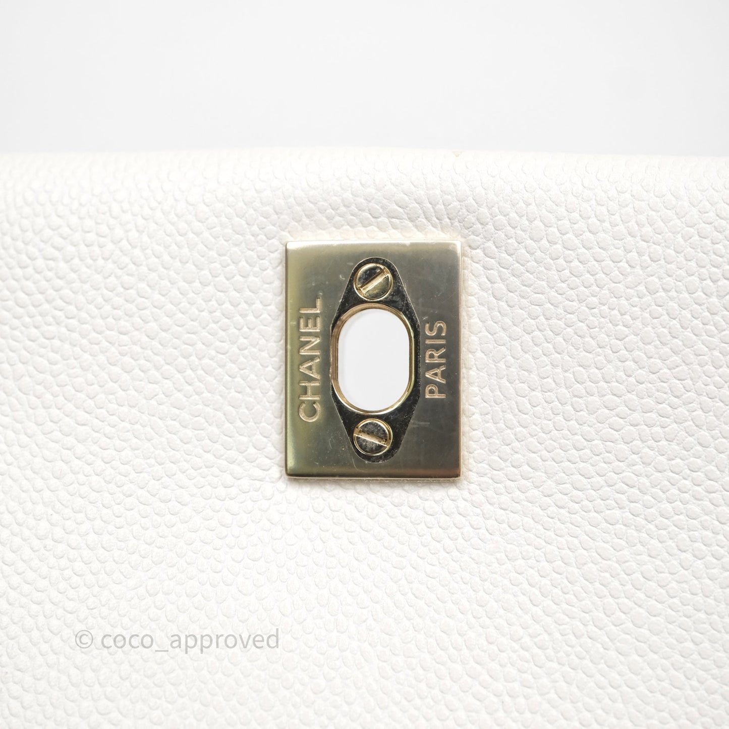 Chanel Duma Backpack White Caviar Gold Hardware 23K