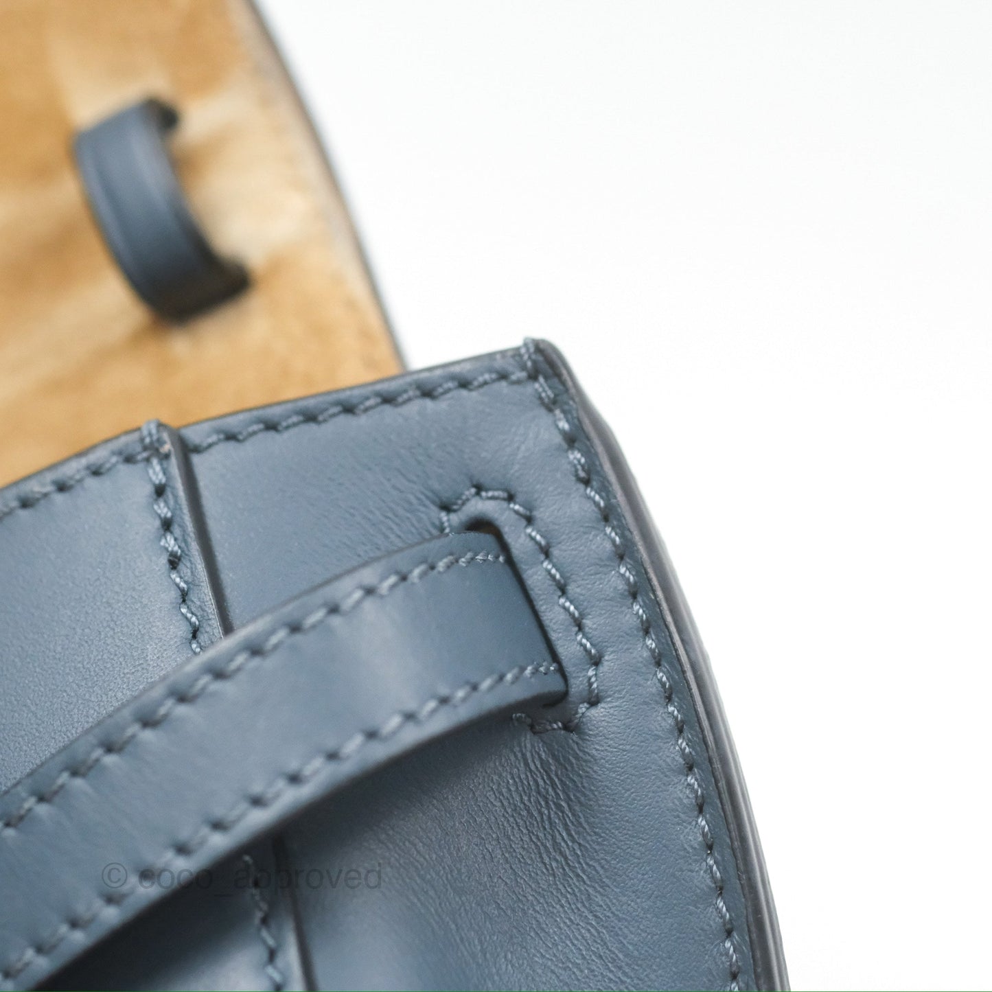 Loewe Mini Gate Dual bag Onyx Blue Soft Calfskin Jacquard Strap