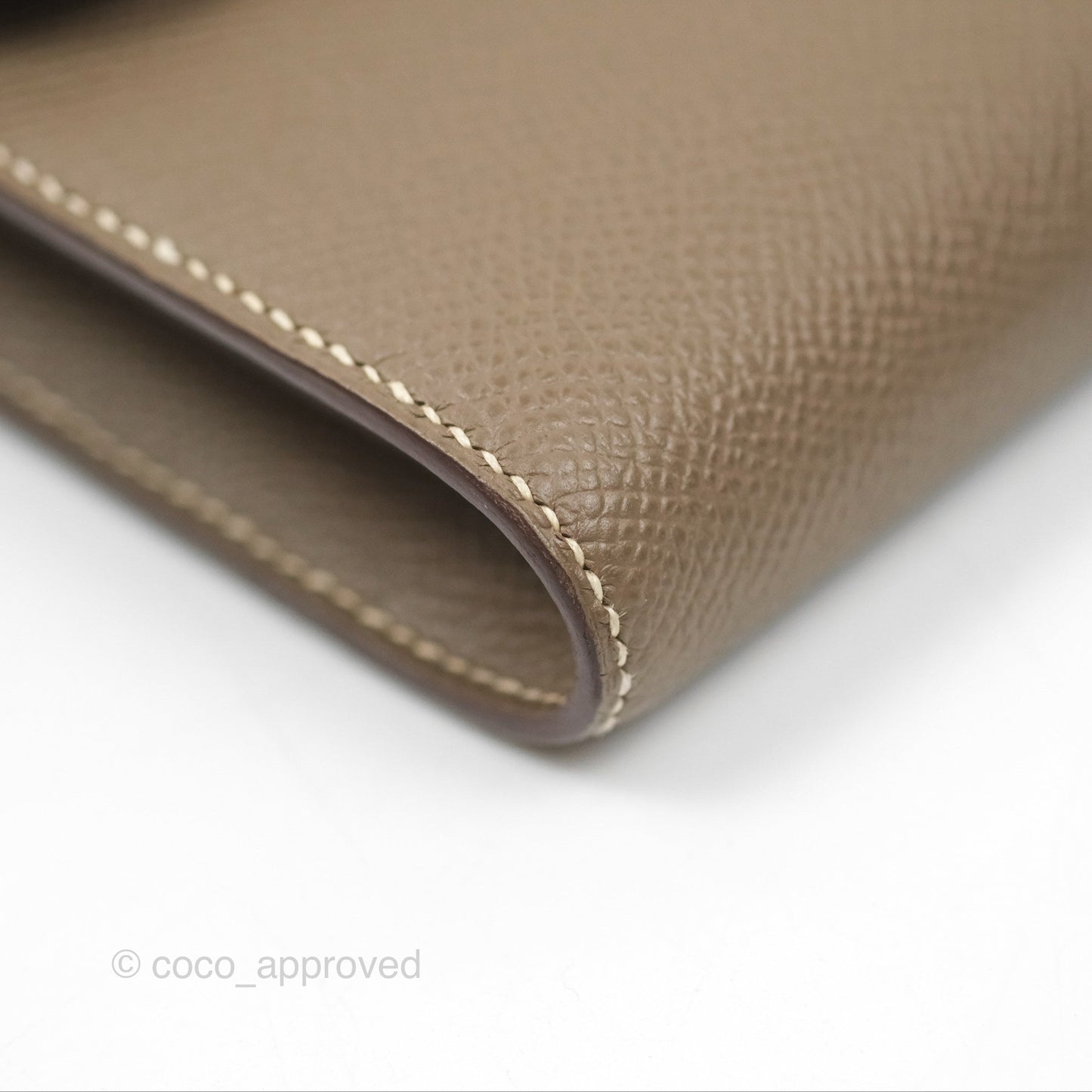 Hermès Constance To Go Wallet Etoupe Epsom Gold Hardware