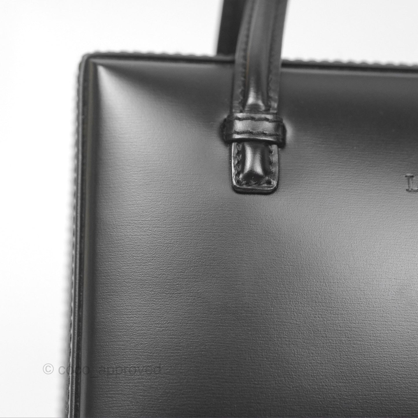 Loewe Vintage Small Postal Handle Bag Black Leather