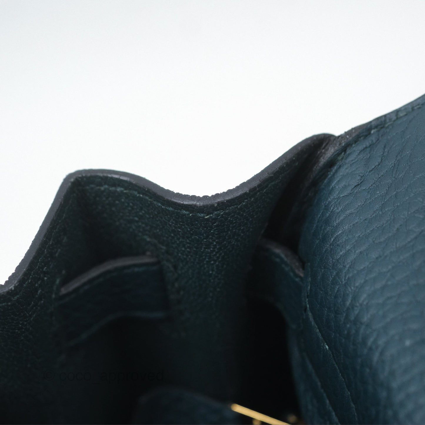 Hermès Kelly 28 Retourne Dark Green Clemence Gold Hardware