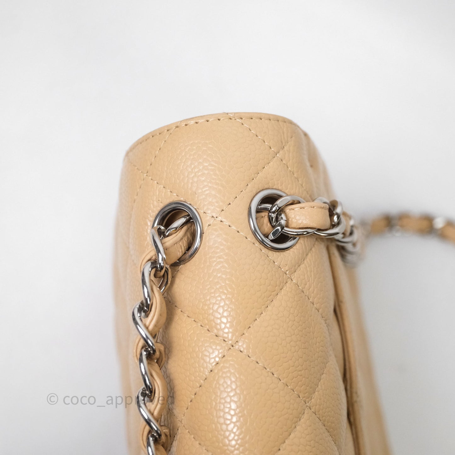 Chanel Jumbo Double Flap Beige Caviar Silver Hardware⁣⁣