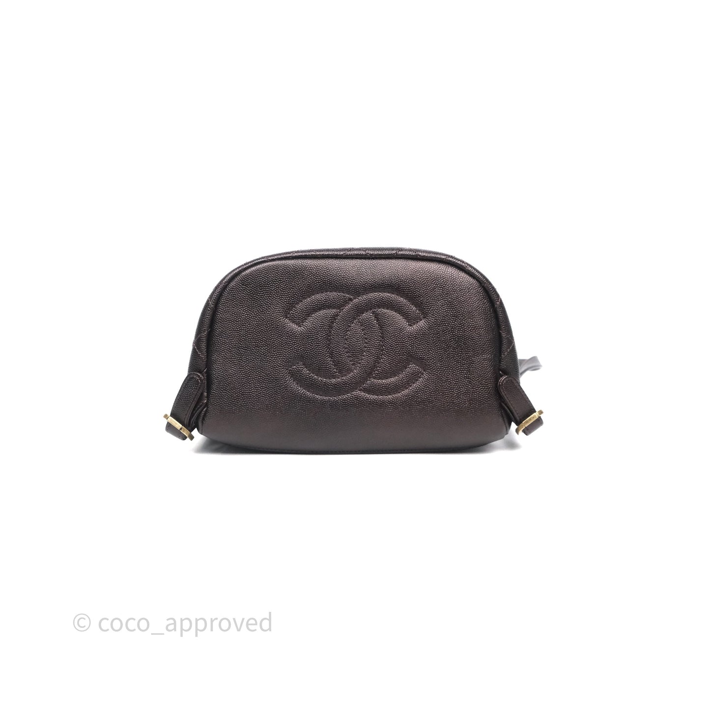 Chanel Quilted Filigree Backpack Purple Iridescent Burgundy Caviar Aged Gold Hardware