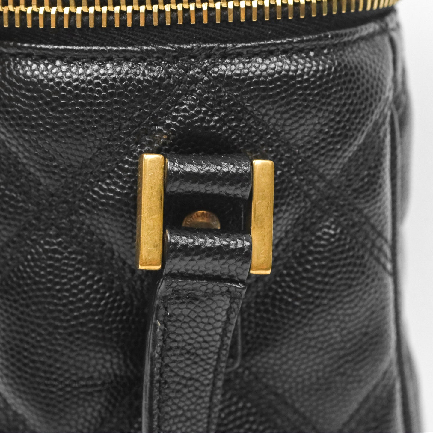 Saint Laurent 80's Vanity Bag Quilted Black Grained Calfskin