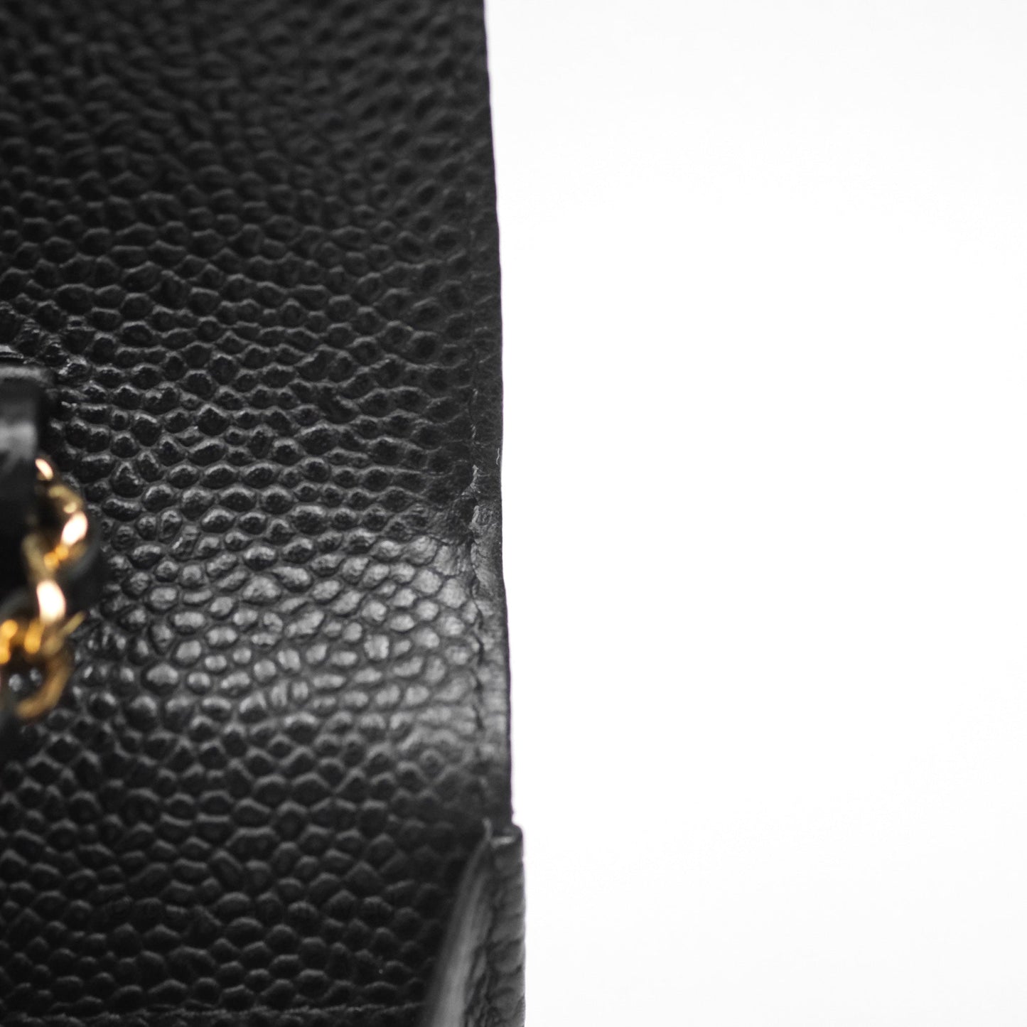 Chanel Classic Wallet On Chain WOC Quilted Black Caviar Gold Hardware