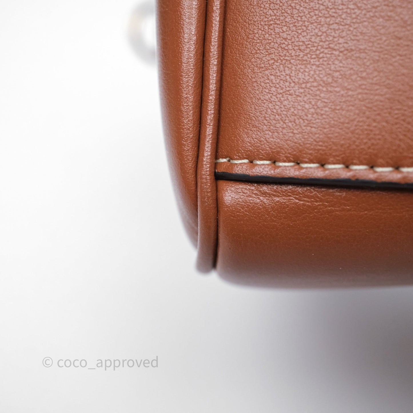 Celine Small Boston Bag Tan Calfskin Gold Hardware