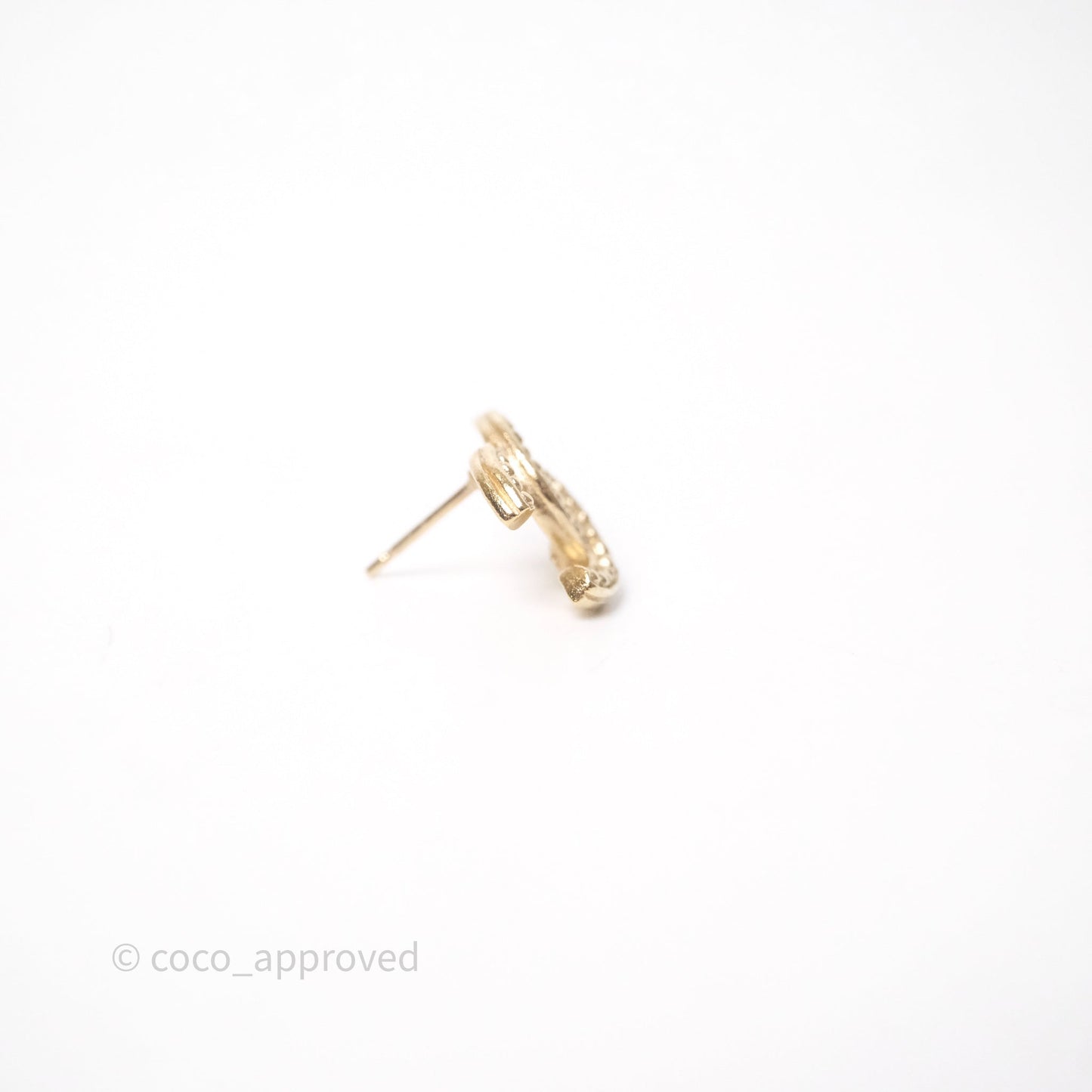 Chanel CC Earrings Gold Tone 21A