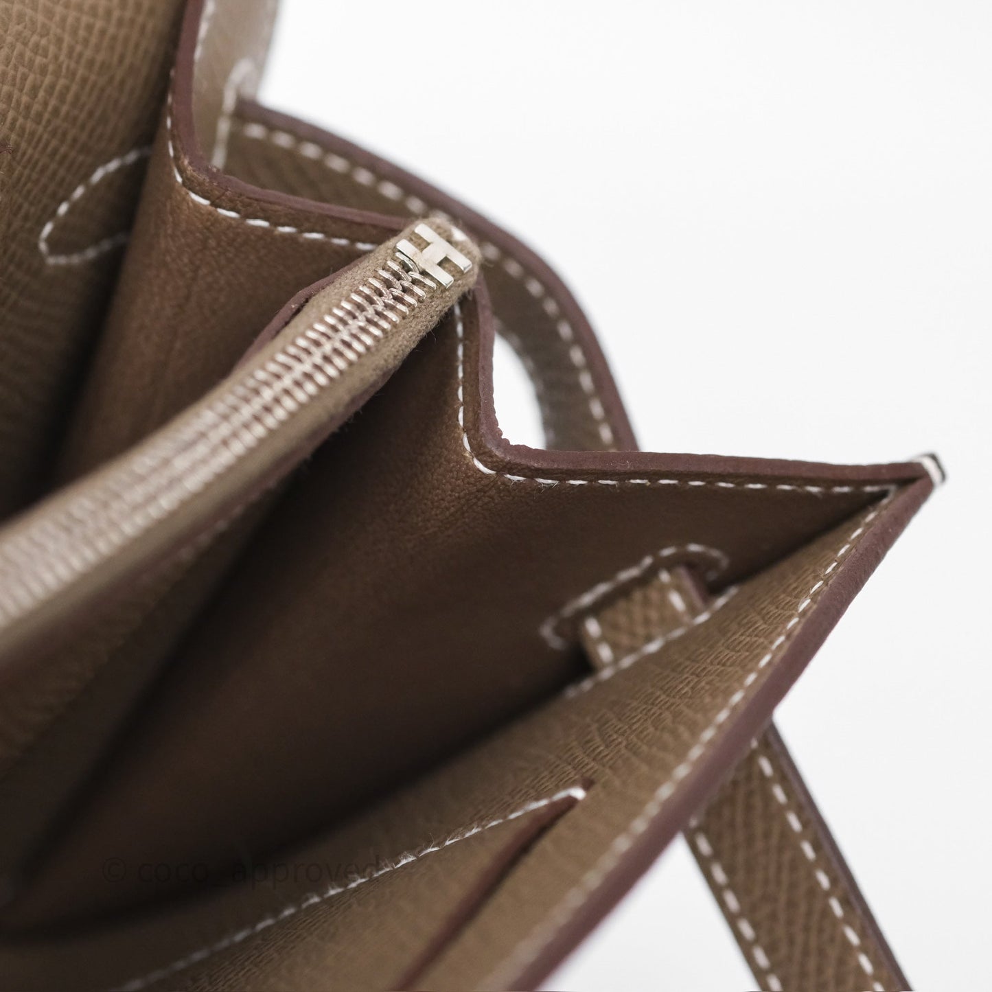 Hermès Kelly To Go Wallet Etoupe 18 Epsom Palladium Hardware