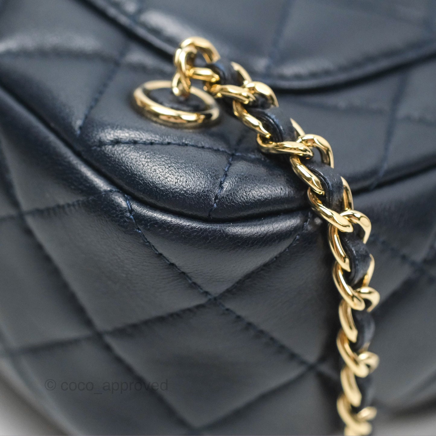 Chanel Small Seoul Backpack Navy Lambskin Gold Hardware