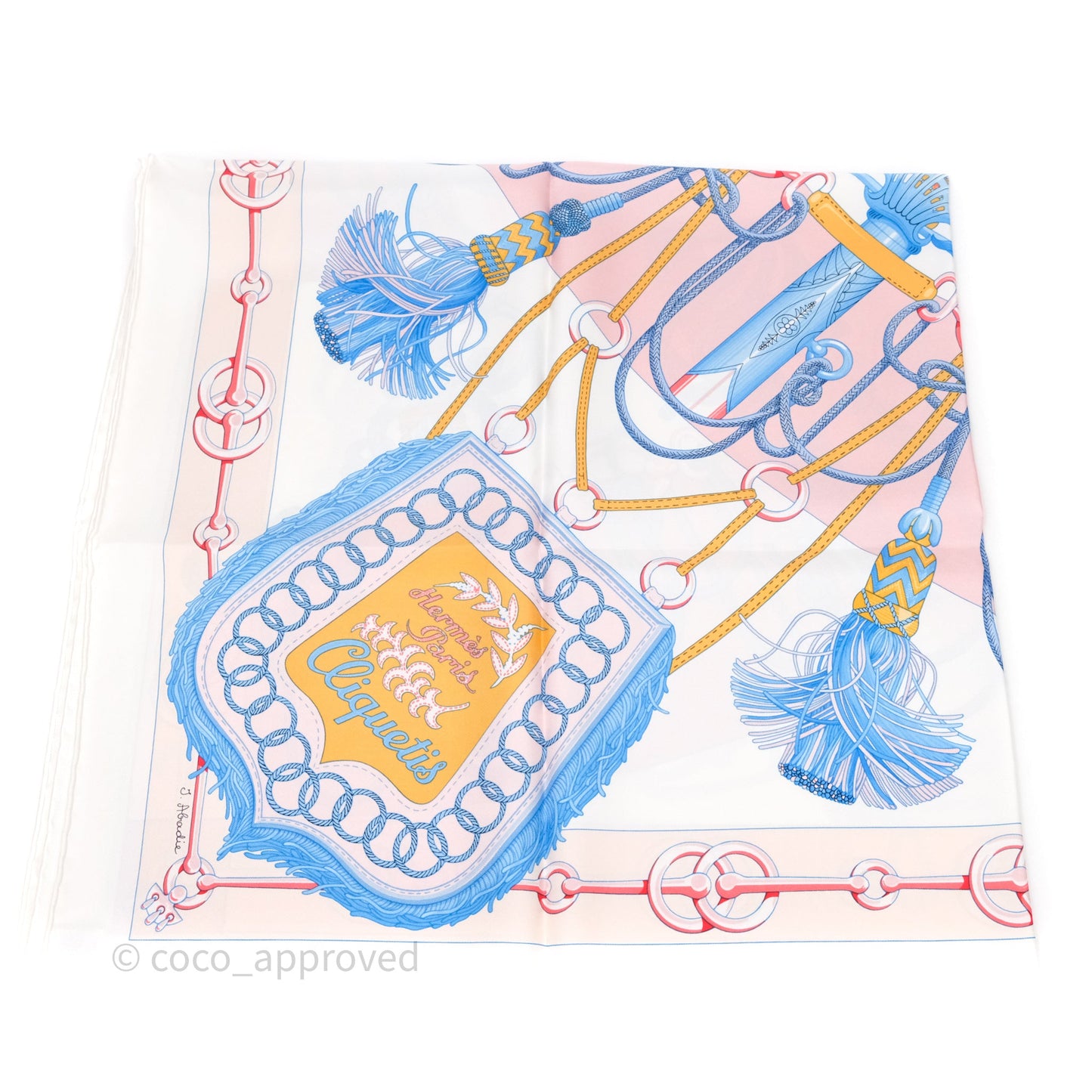 Hermès Cliquetis Silk Scarf 90