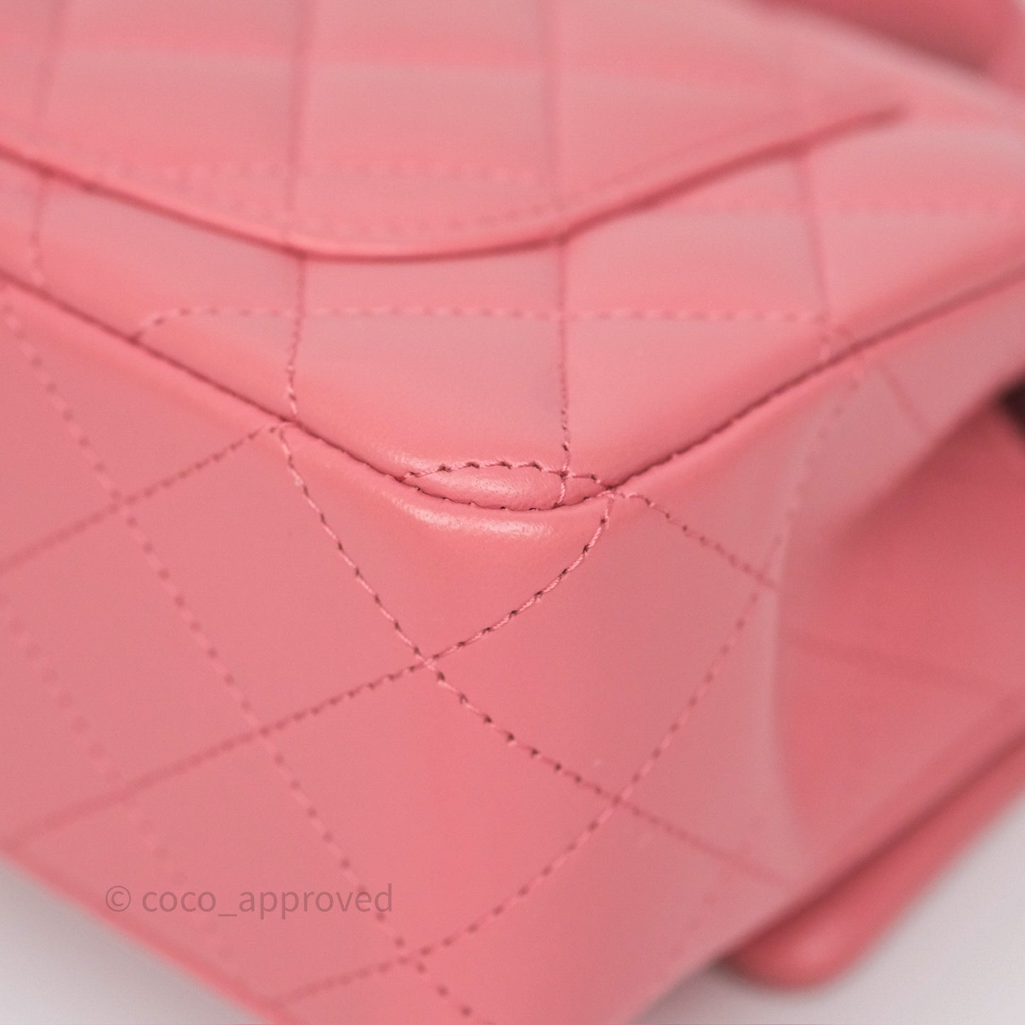 Chanel Top Handle Mini Rectangular Flap Pink Lambskin Gold Hardware
