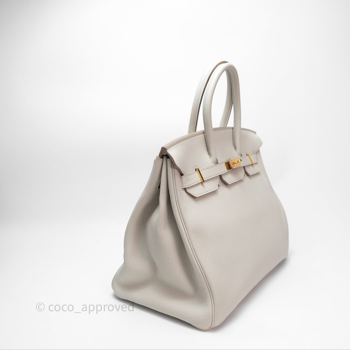 Hermès Retourne Birkin 35 Beton Togo Gold Hardware