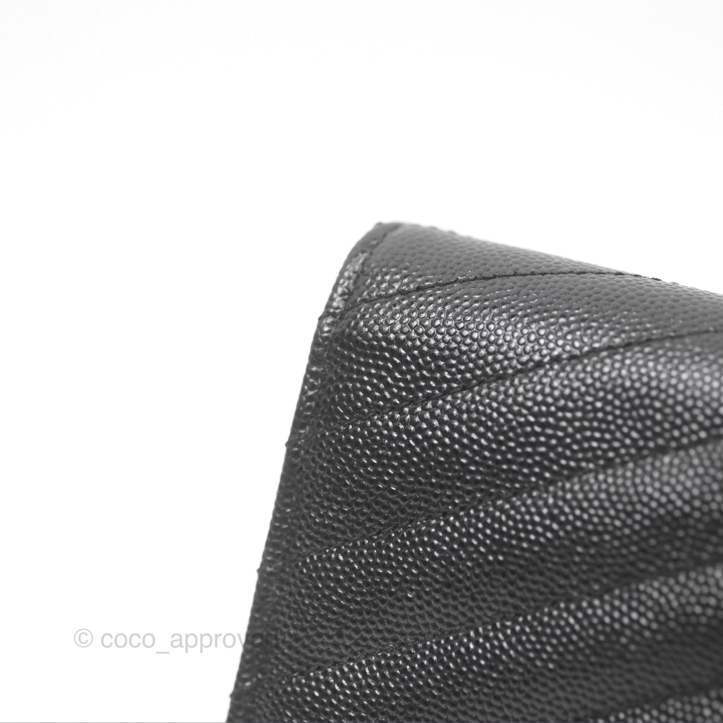 Saint Laurent Cassandre Matelasse Large Flap Wallet Black Grain De Poudre