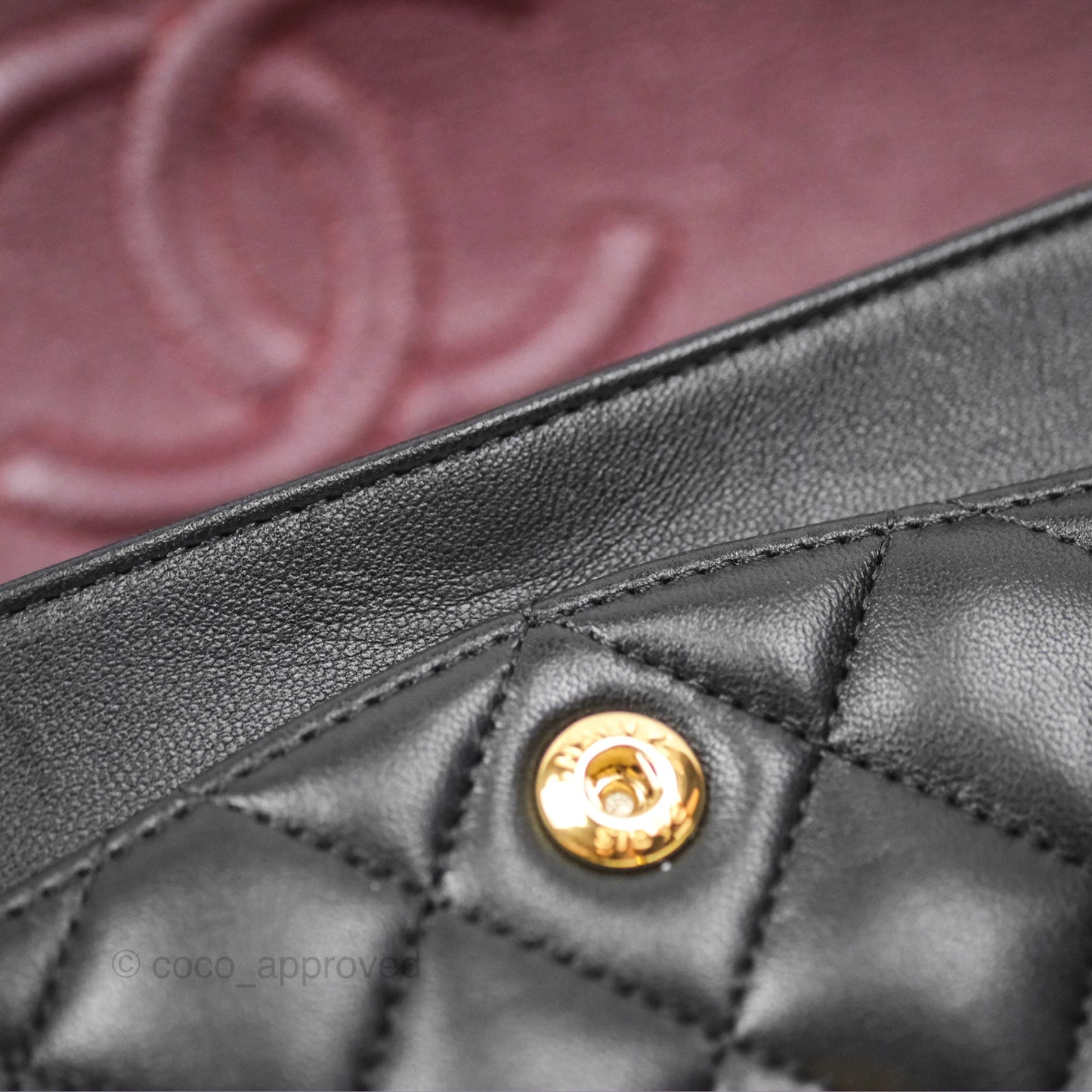 Chanel Small Classic Flap Quilted Black Lambskin Gold Hardware