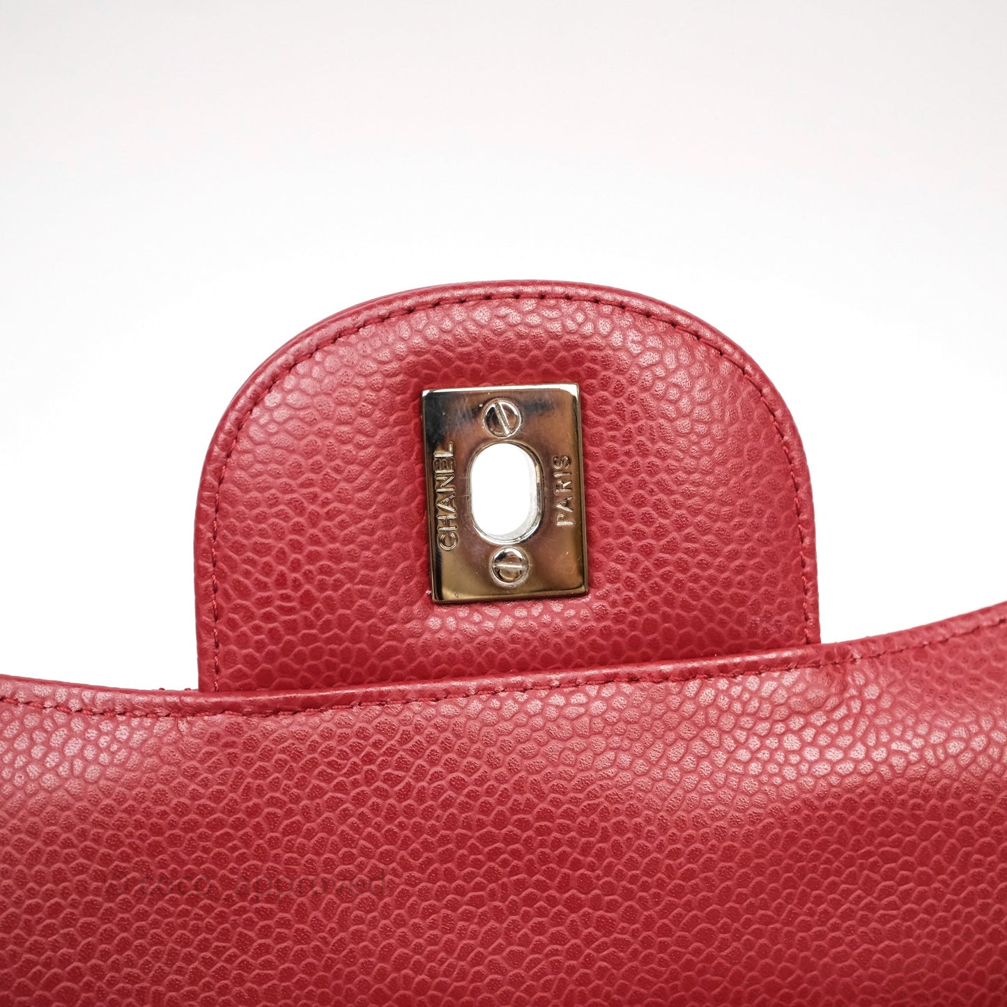 Chanel Jumbo Single Flap Dark Red Caviar Silver Hardware⁣⁣