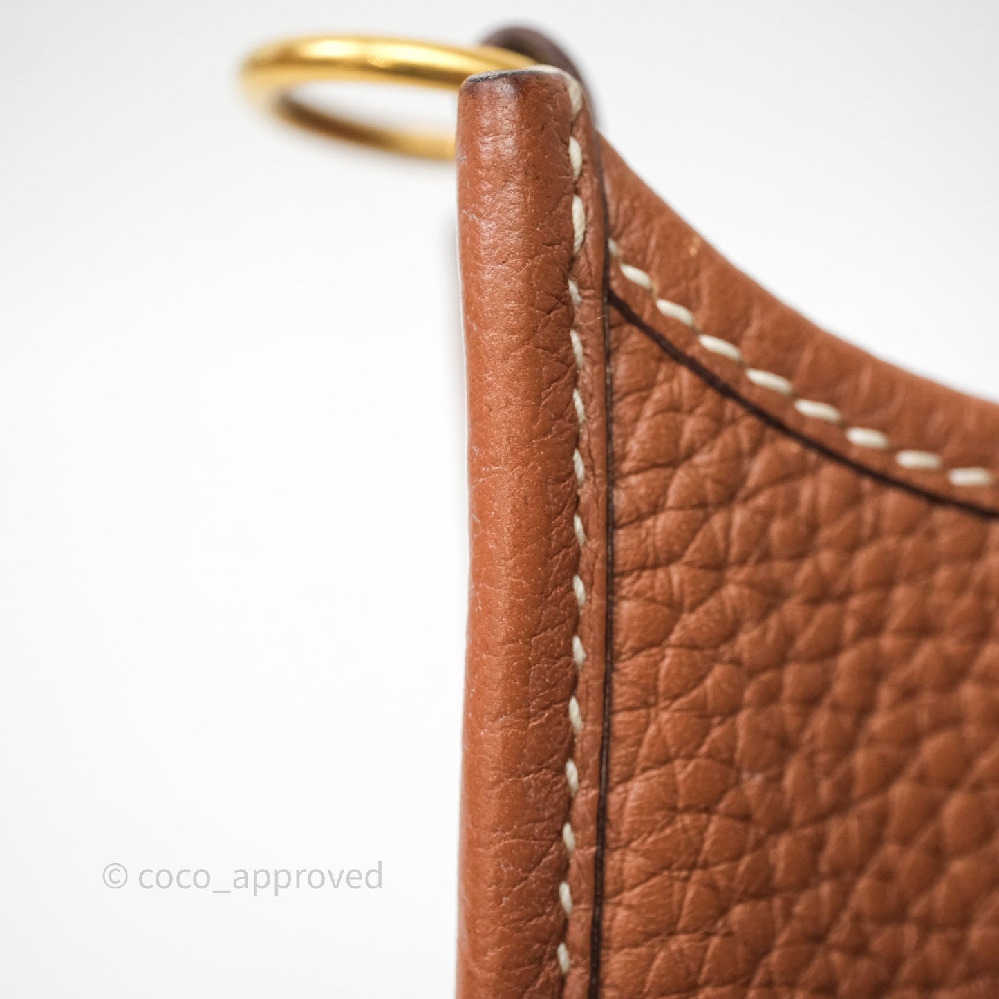 Hermès Mini Evelyne 16 Gold Clemence Gold Hardware